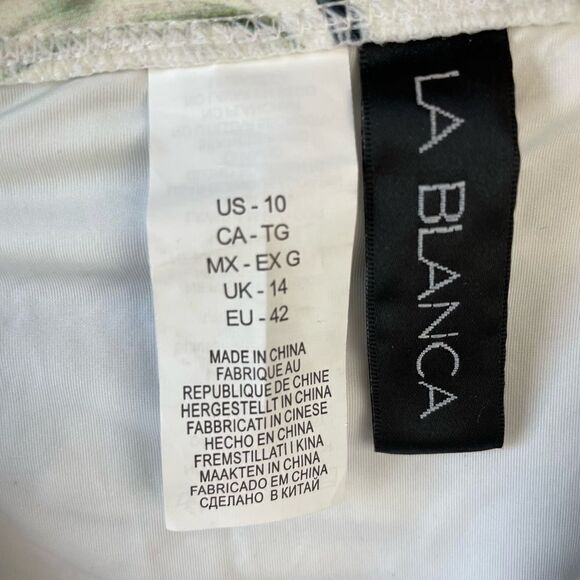 NWT La Blanca Tropical Two-Piece Swimsuit Size 10 - Picture 6 of 6